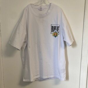 Rhude White Tee with Colorful Front Logo